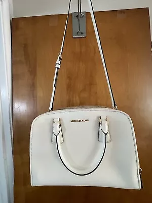 Michael Kors Medium Saffiano Leather Satchel White • $120