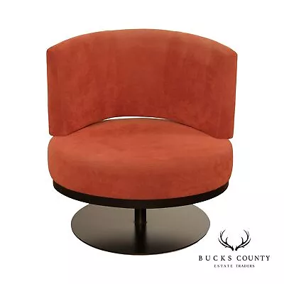 Amisco Midcentury Modern Style 'Singapour' Swivel Club Chair • $695