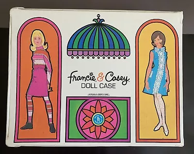 Vintage 1966 Francie And Casey White Mattel Double Doll Case Hard To Find • $55
