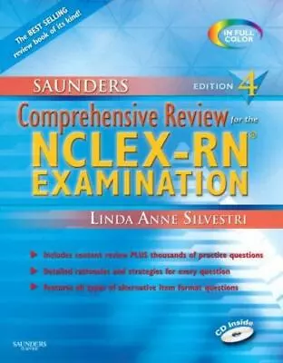 $5.54 • Buy Saunders Comprehensive Review For The NCLEX-RN® Examination (Saunders...