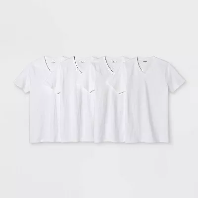 Men's 4pk V-Neck T-Shirt - Goodfellow & Co White XXL • $6.99