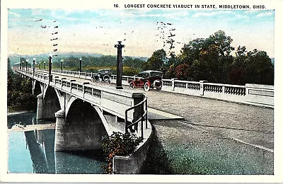 Postcard BRIDGE SCENE Middletown Ohio OH AI2876 • $2.99