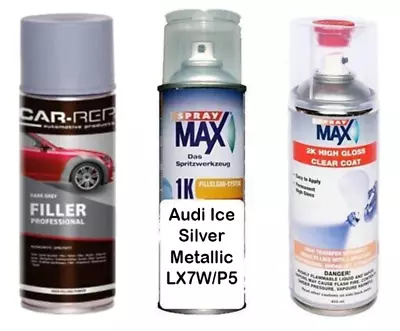 Auto Touch Up Paint Audi Ice Silver Metallic LX7W/P5 Plus 2k Clear Coat & Primer • $109.99