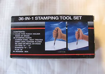 36-In-1 Stamping Tool Set For Metal Wood Leather In Wood Box New In Box • $15