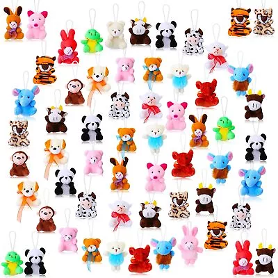 60 Pack Mini Stuffed Animal Bulk Small Plush Animal Toys Miniature Stuff Anim... • $49.77