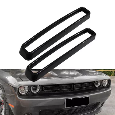 Black Front Grill Mesh Grille Inserts Trim Cover For Dodge Challenger 2015-up • $17.47