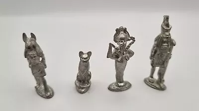 4 Small Egyptian Pewter Figures • £6