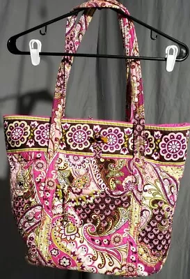 Vera Bradley VERA Bag Tote Shopper Piccadilly Pink Black Red Blue • $65