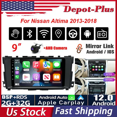 For Nissan Altima 2013-18 9'' Android 12 2+32G CarPlay Car Radio Stereo GPS Navi • $149.14