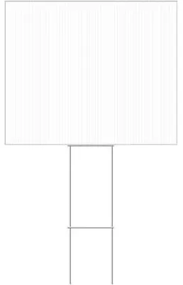 14  X 18  Create Your Own Yard Sign Steel H-Frame White Blank Corrugated Plastic • $12.63