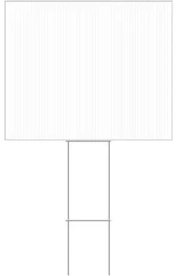 20  X 24  Create Your Own Yard Sign Steel H-Frame White Blank Corrugated Plastic • $15.47