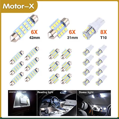 $3.56 • Buy 20pcs LED Interior Lights Bulbs Kit Car Trunk Dome License Plate Lamps 6500K