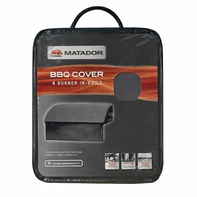 Matador BBQ Cover - 4 Burner Built-In Fix-N-Free Straps Air Ventilation System • $54.99