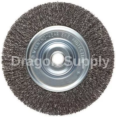 New 6  Steel Wire Wheel Brush FOR Bench Grinders W / 1/2  Arbor • $14.89