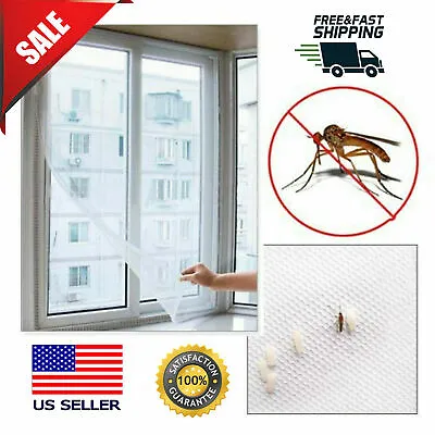 $15.99 • Buy Magnetic Window Mesh Door Curtain Snap Net Guard Mosquito Fly Bug Insect Screen