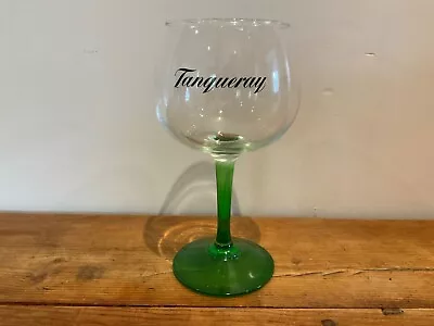 Vintage  Tanqueray Gin Large Balloon Glass With Green Stem • £6.50