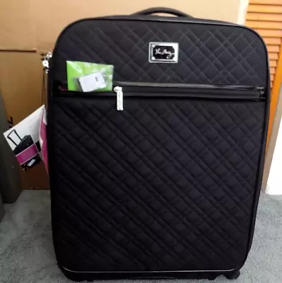 Vera Bradley NEW Classic Black 27 X 18 X 11  Spinner Suitcase Luggage Lock ++ • $240