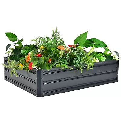 4 X 3ft Metal Raised Garden Bed Outdoor Planter Box Backyard • £42.95