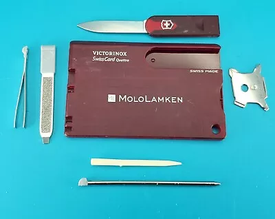 Victorinox Swiss Army SwissCard Pocket Tool Swiss Made! Red Translucent! • $25.47