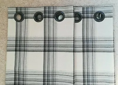 Laura Ashley Brodie Charcoal Curtains Eyelets Blackout. • £89.99