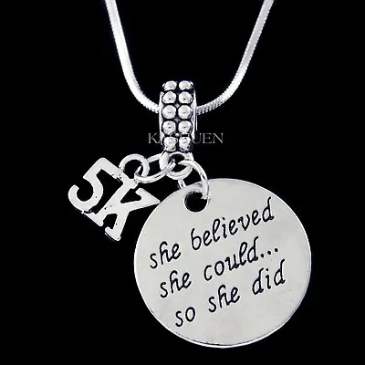 5K Running Necklace~ Gifts For Runners Marathon Run Girls Women Sports Jewelry • $101.49