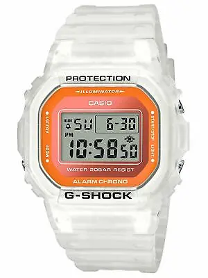 Casio G-Shock DW5600LS-7 Fluorescent Color Series White & Orange Square Unisex • $86