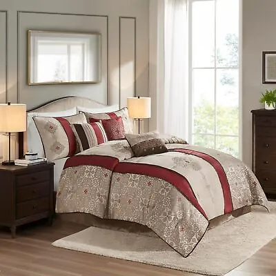 Madison Park Comforter Faux Silk-Traditional Luxurious Jacquar Design All Season • $80