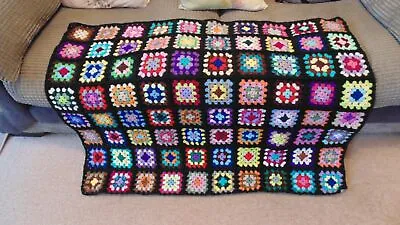 £27 • Buy NEW Pretty Handmade Vintage Crochet Granny Blanket Throw, Sofa, Camper
