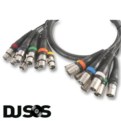 £45.20 • Buy Pulse PLS00099 - 8 Way 6M XLR Loom Snake Multicore Heavy Duty Studio Stage Desk