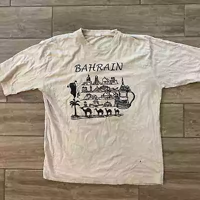 Vintage Bahrain Graphic Camel T Shirt Mens Size XL • $35