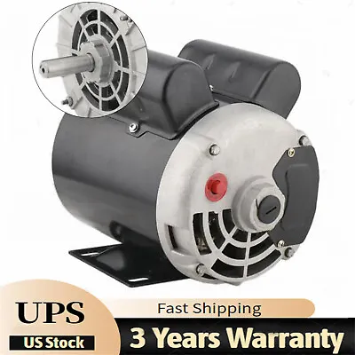 Air Compressor Electric Motor 2 HP 56 Frame Single Phase 115/230V Volt 3450 RPM • $114.95