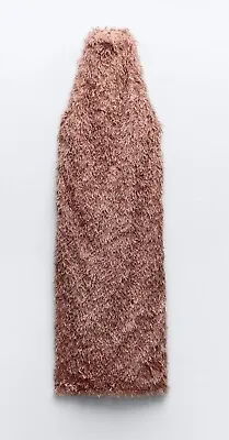 Zara Women’s PINK HALTER NECK MIDI Dress - MEDIUM - New NWT Clothes FEATHERS • $42.50