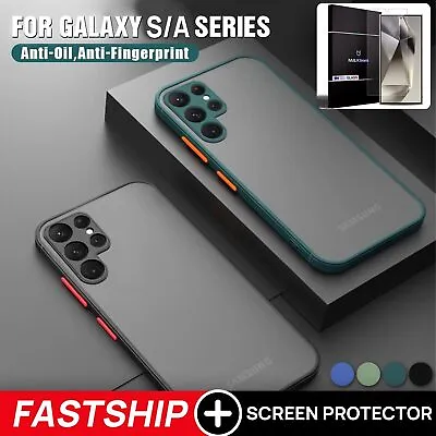 For Samsung S24 S23 Ultra Plus FE A15 A35 A55 Case Shockproof Armor Matte Bumper • $7.99