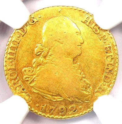 1792 Spain Charles III Escudo Gold Coin 1E - Certified NGC VF30 - Rare Coin! • $517.75