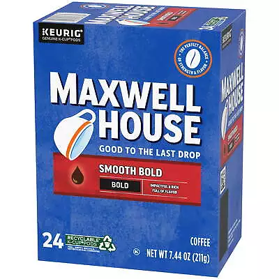 House Smooth Bold Roast Coffee K-Cup Pods 24 Ct Box By Maxwell • $13.97