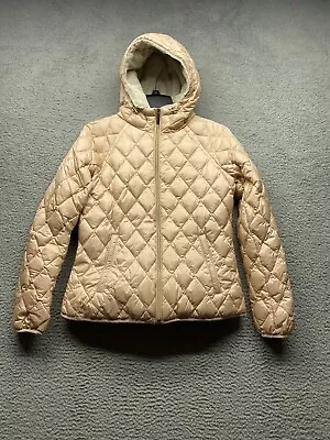 Michael Kors Puffer Jacket Women Size XS Faux Shearling Lined Quilted Hooded New • $87.50