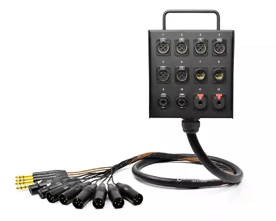 12Ch Studio Wall Box | Mogami 2933 & Neutrik Gold Connectors | Standard | 15 Ft • £442.33