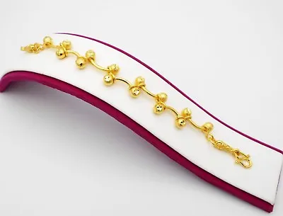 $29.64 • Buy Beaded 22K 23K 24K THAI BAHT YELLOW GP GOLD Bracelet  Bangle Jewelry Girl Women