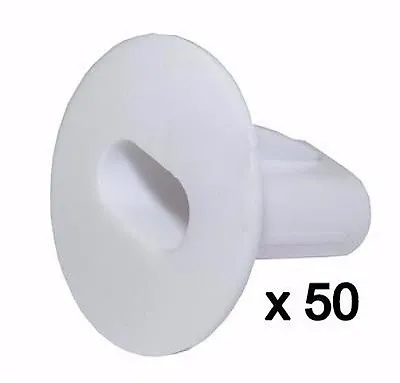 £8.99 • Buy Plastic Hole Tidy Wall Grommet Sky Twin Double Coax Aerial Cable Entry WHITE X50