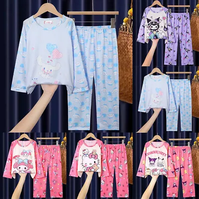 Cute Kuromi Pajamas Pyjamas Pjs Set Kids Girls Long Sleeve Loungewear Summer • $16.25