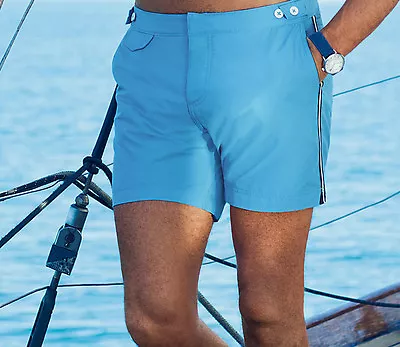 EX M&S Cut Label DAVID GANDY MENS TAILORED QUICK DRY SWIM SHORTS 28/30/38/40 • £11.99