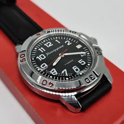 Vostok Komandirskie 43184B Classic Mechanical Army Men's Watch Black Dial • $69.90