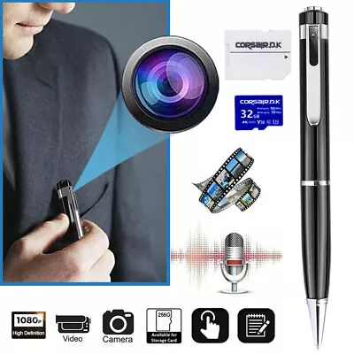 £30.77 • Buy Hidden Camera Pen Recorder 1080P Security Mini Portable Pocket Say Cam W/ 32GB