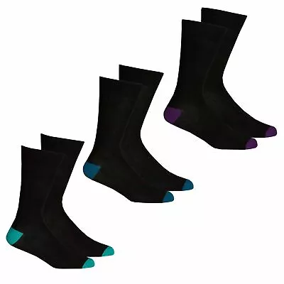 Multipacks BAMBOO Socks Mens Packs Of 3 6 12 Pairs Elastic Gentle Soft Grip 6-11 • $11.19