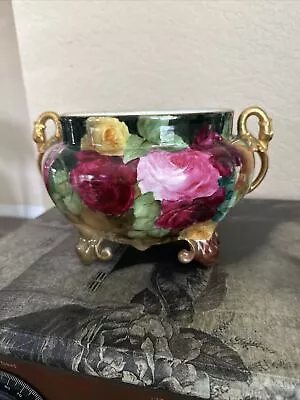 Limoge Like Centerpiece Vase Jardinere Bowl Hand-painted. • $96