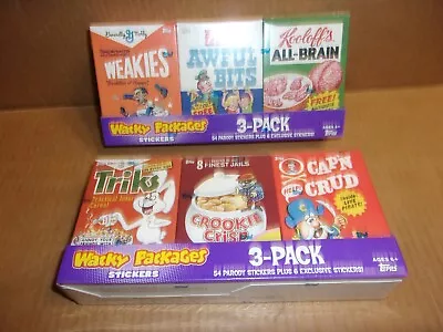 2010 Topps Wacky Packages Set Of 6 Cereal Box ANS7 Sealed 120 Cards Total • $24.95