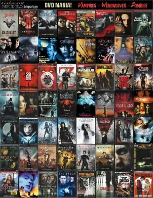 DVD Mania Pick Your Movies Horror Vampires Ghosts Zombies Combined Ship DVD Lot • $2.84