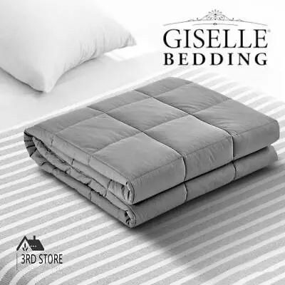 Giselle Weighted Blanket Kids Adult 7KG Gravity Deep Relax Light Grey • $50.40