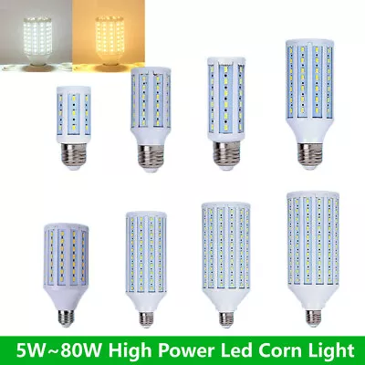 E27 LED Bulb 5W 10W 20W 30W 40W 60W 80W Corn Lamps 110V/220V Warm Cool Daylight • $1.83