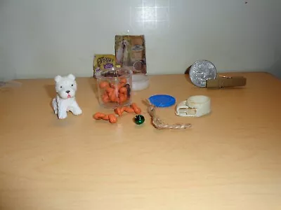 Dollhouse Miniature Dog & Accessories Lot • $4.50